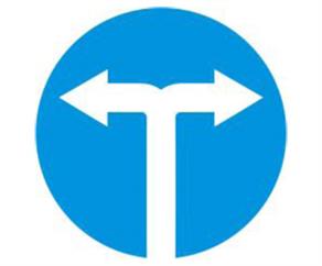 Biển báo Hướng đi phải theo (biển báo 301i)