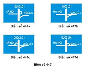 Biển báo cầu vượt liên thông (biển báo 447)
