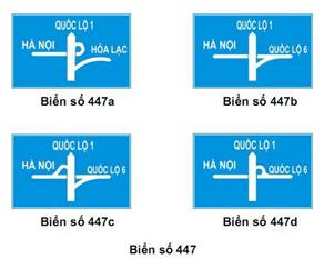 Biển báo cầu vượt liên thông (biển báo 447)