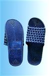 Dẹp nữ đi trong nhà màu xanh