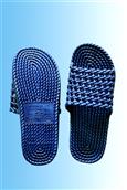 Dẹp nữ đi trong nhà màu xanh