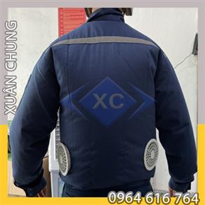 Áo gắn quạt làm mát màu xanh tím than