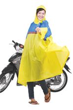 Áo mưa Poncho cổ rùa phối màu