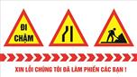 Biển báo đường hẹp trái