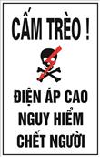 Biển báo cấm trèo điện áp cao nguy hiểm