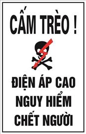 Biển báo cấm trèo điện áp cao nguy hiểm