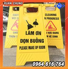 Biển cảnh báo làm ơn dọn buồng