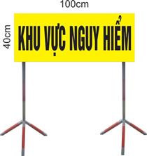 Biển báo khu vực nguy hiểm hình chữ nhật