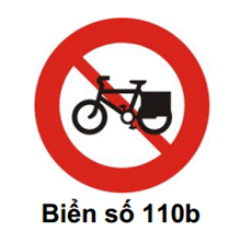 Biển báo Cấm xe đạp thồ (biển báo 110b)