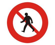 Biển báo Cấm người đi bộ (biển báo 112)