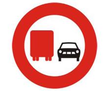Biển báo Cấm ô tô tải vượt (biển báo 126)