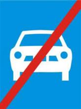 Biển báo Hết đường dành cho ô tô (biển báo 404a)