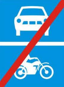 Biển báo Hết đường dành cho ô tô, xe máy (biển báo 404b)