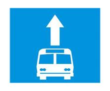 Biển báo Làn đường dành cho ô tô khách (biển báo 412a)