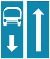 Biển báo Đường có làn đường dành cho ô tô khách (biển báo 413a)
